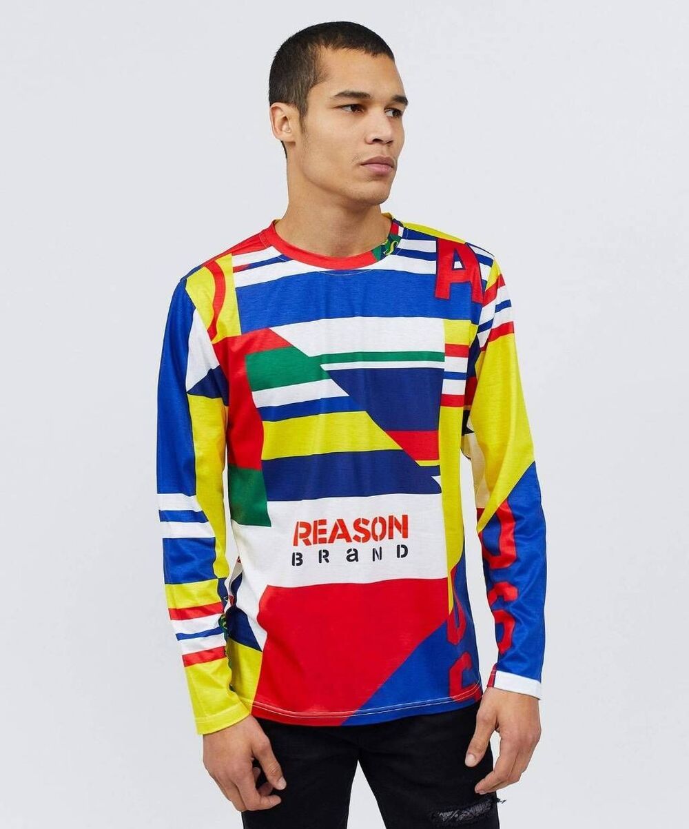 New XL Reason Primary Long Sleeve Streetware Casual Tee Tshirt Pullover NWT